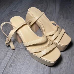 LMS the Label | BRAND NEW! The Debbie Yellow Platform Heel Size: 11